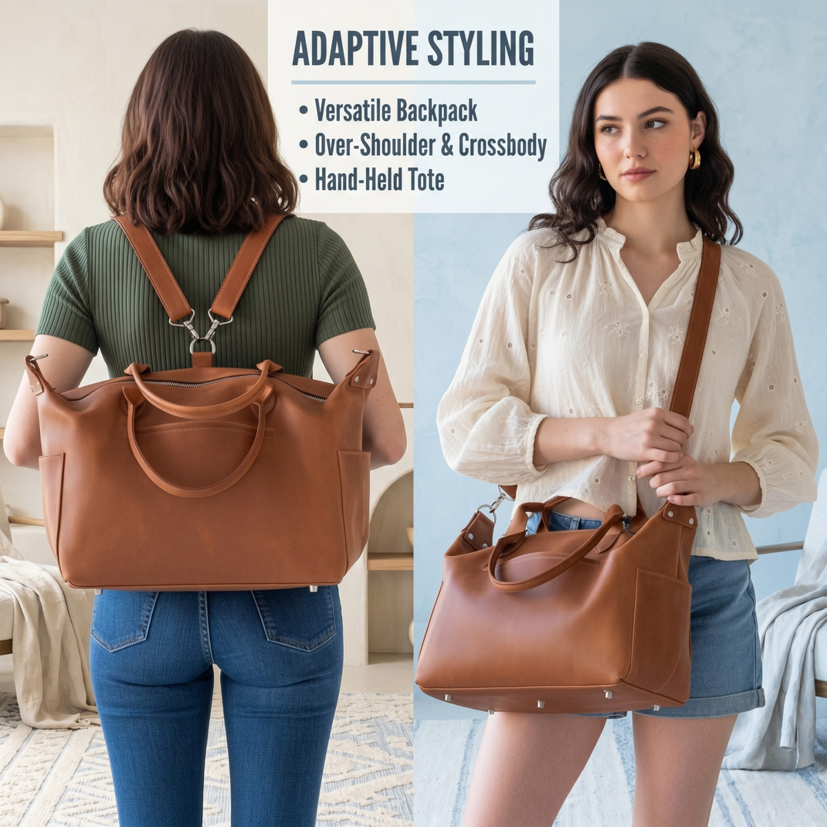 Baberio EverCarry Leather Diaper Backpack