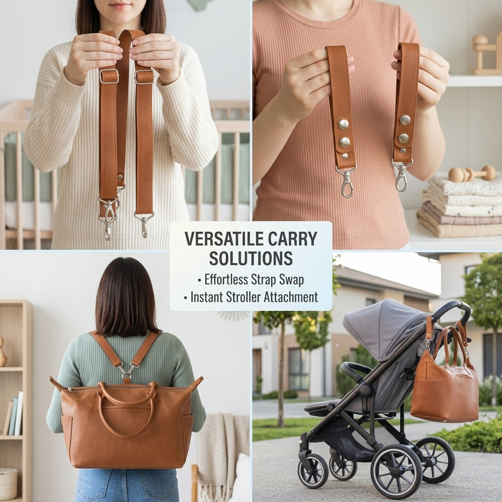 Baberio EverCarry Leather Diaper Backpack