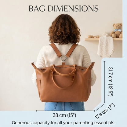 Baberio EverCarry Leather Diaper Backpack