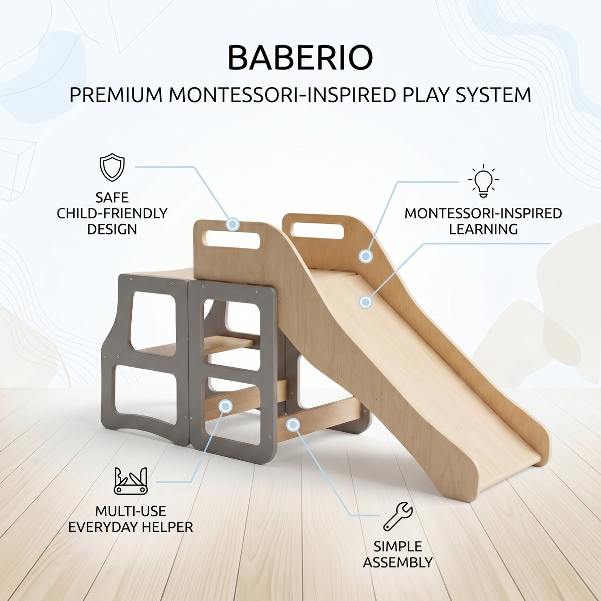 Baberio GrowStep 4-in-1 Montessori Toddler Tower