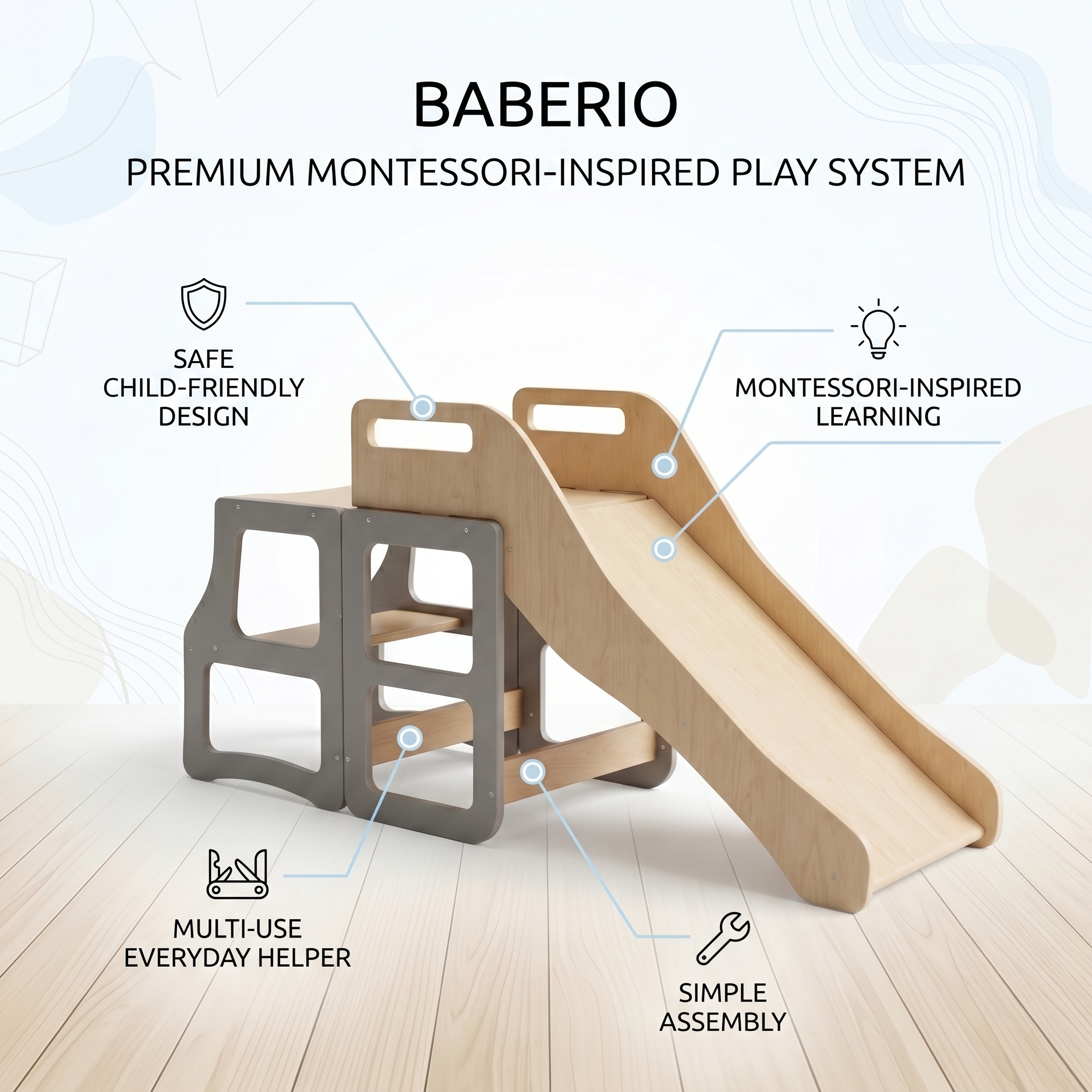 Baberio GrowStep 4-in-1 Montessori Toddler Tower