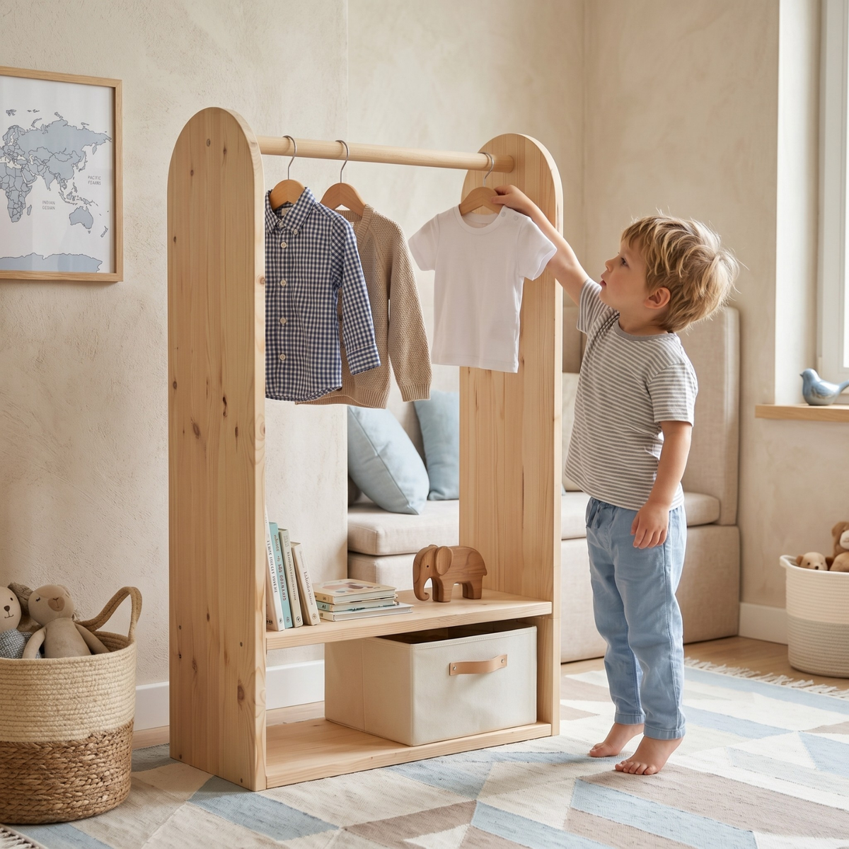 Baberio LittleCloset Montessori Dress-Up Rack