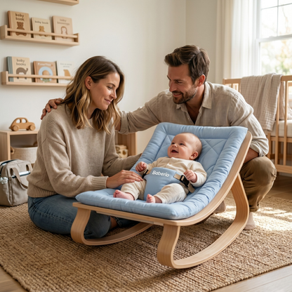 Baberio RockNest Minimalist Wooden Baby Rocker