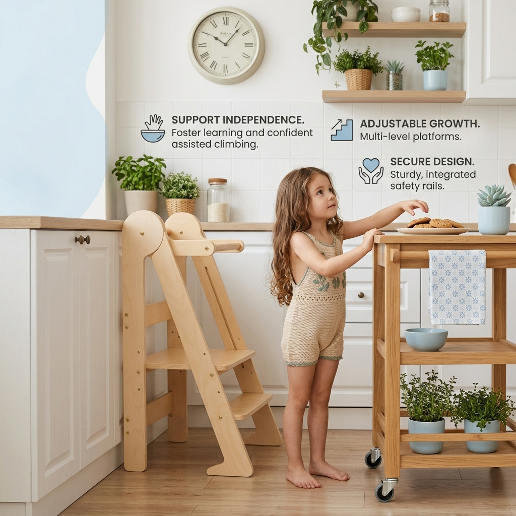 Baberio StepNest Foldable Toddler Tower