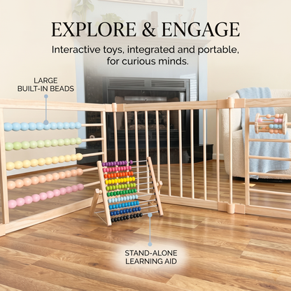 Baberio WonderYard Wooden Baby Playpen