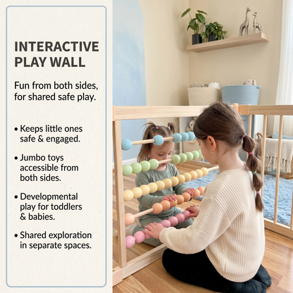 Baberio WonderYard Wooden Baby Playpen