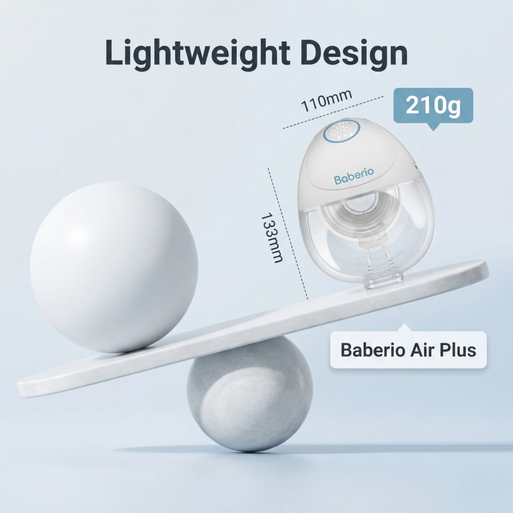 Baberio Air Plus Ultra-discreet Wearable Breast Pump