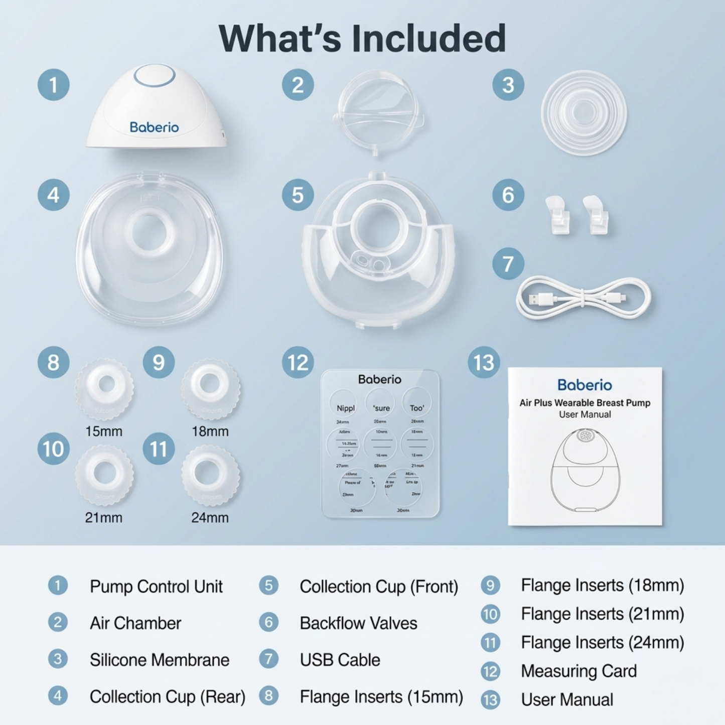 Baberio Air Plus Ultra-discreet Wearable Breast Pump